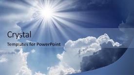  Presentation with rain clouds - Amazing PPT theme having storm dark ominous clouds backdrop and a light blue colored foreground