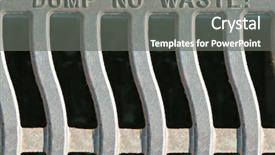  Presentation with waste - PPT theme consisting of storm drainage - dump no waste grate background and a gray colored foreground
