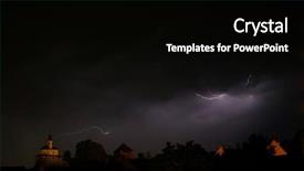  Presentation with lightning - Amazing PPT theme having storm in old medival backdrop and a black colored foreground
