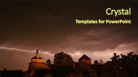  Presentation with lightning - Theme consisting of storm in old medival background and a wine colored foreground