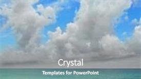  Presentation with plastic pollution in ocean - Colorful PPT theme enhanced with storm over pretty ocean backdrop and a gray colored foreground