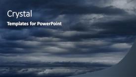  Presentation with wind weather - Slide deck having storm-sky-dark-dramatic-clouds background and a ocean colored foreground