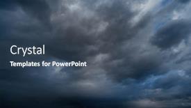  Presentation with wind weather - PPT theme consisting of storm-sky-dark-dramatic-clouds background and a ocean colored foreground