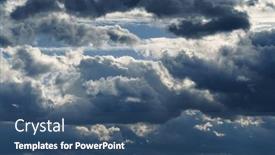  Presentation with wind weather - Presentation design with storm-sky-dark-dramatic-clouds background and a ocean colored foreground