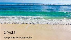  Presentation with tide - Amazing slide deck having storm tide beach backdrop and a lemonade colored foreground