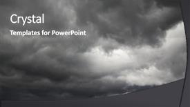  Presentation with rain clouds - Beautiful PPT layouts featuring storm water - clouds before rain backdrop and a gray colored foreground