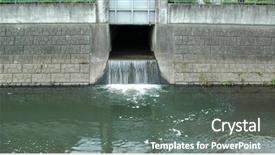  Presentation with water drainage - Amazing presentation having storm water - drainage system outflow backdrop and a gray colored foreground
