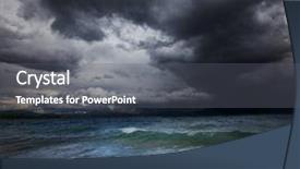  Presentation with ocean - PPT layouts consisting of storm water - ocean background and a gray colored foreground