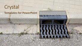  Presentation with pedestrian crossing - Audience pleasing theme consisting of storm water - pedestrian crossing backdrop and a lemonade colored foreground