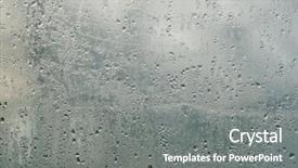  Presentation with storm - PPT theme enhanced with storm water - wet surface background and a gray colored foreground