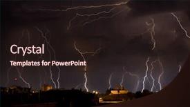  Presentation with weather storm - Theme enhanced with storm weather nature lightning at rain cloud sky background and a wine colored foreground