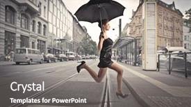  Presentation with woman in under wear - PPT layouts with storm wind - beautiful woman running background and a gray colored foreground