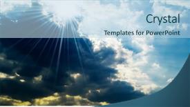  Presentation with storm - Theme enhanced with storm wind background and a light blue colored foreground