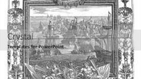  Presentation with vintage - Audience pleasing slide set consisting of storming-and-conquest-of-gaeta backdrop and a light gray colored foreground