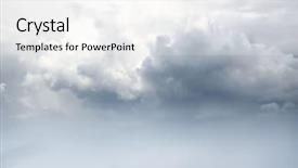  Presentation with storm clouds - Cool new PPT theme with storms - grey storm clouds in sky backdrop and a white colored foreground