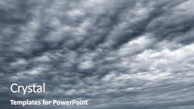  Presentation with gray - Slide deck featuring stormy clouds cloudscape dark gray background and a gray colored foreground