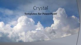  Presentation with thunderstorm - Theme featuring stormy-clouds-in-the-blue background and a seafoam green colored foreground