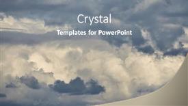  Presentation with sky blue - Slide set enhanced with stormy-clouds-in-the-blue background and a  colored foreground