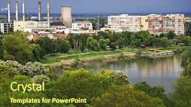  Presentation with stormy sky and dark clouds - PPT layouts consisting of stormy clouds over arad romania background and a tawny brown colored foreground