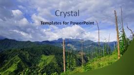  Presentation with central america - Presentation design featuring stormy-clouds-over-cordiliera-central background and a light blue colored foreground