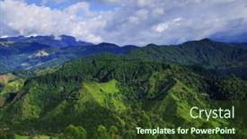  Presentation with central america - Cool new PPT theme with stormy-clouds-over-cordiliera-central backdrop and a tawny brown colored foreground