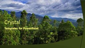  Presentation with central america - Slide set enhanced with stormy-clouds-over-cordiliera-central background and a tawny brown colored foreground