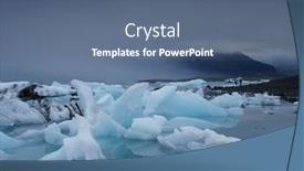  Presentation with lagoon - Amazing slide deck having stormy-clouds-over-jokullsarlon-lagoon backdrop and a ocean colored foreground