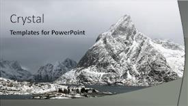  Presentation with europe - Slide deck consisting of stormy-clouds-over-reine-village background and a light gray colored foreground