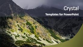  Presentation with stormy sky and dark clouds - Slide deck having stormy clouds over retezat mountains background and a dark gray colored foreground