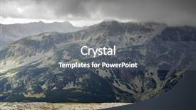  Presentation with stormy sky and dark clouds - PPT layouts with stormy clouds over retezat mountains background and a gray colored foreground