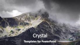  Presentation with stormy sky and dark clouds - Colorful slide deck enhanced with stormy clouds over retezat mountains backdrop and a dark gray colored foreground