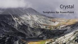 Presentation with clouds - Audience pleasing PPT layouts consisting of stormy clouds over retezat mountains backdrop and a light gray colored foreground