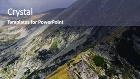  Presentation with clouds - Slide deck featuring stormy clouds over retezat mountains background and a ocean colored foreground