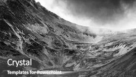  Presentation with stormy sky and dark clouds - PPT theme having stormy clouds over retezat mountains background and a dark gray colored foreground