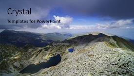  Presentation with clouds - Audience pleasing slide set consisting of stormy clouds over retezat mountains backdrop and a ocean colored foreground