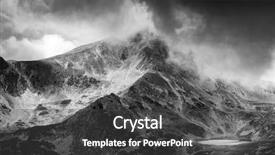  Presentation with stormy sky and dark clouds - Presentation design featuring stormy clouds over retezat mountains background and a dark gray colored foreground