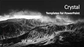  Presentation with clouds - Cool new PPT theme with stormy clouds over retezat mountains backdrop and a dark gray colored foreground