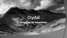  Presentation with clouds - Amazing presentation design having stormy clouds over retezat mountains backdrop and a dark gray colored foreground