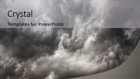  Presentation with weather - Theme featuring stormy clouds background and a light gray colored foreground