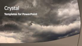  Presentation with weather - Slides consisting of stormy clouds background and a dark gray colored foreground