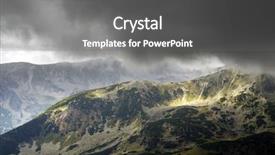  Presentation with shenandoah national park big meadows - Beautiful PPT theme featuring stormy landscape in national park backdrop and a  colored foreground