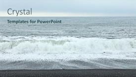  Presentation with iceland - Colorful slide deck enhanced with stormy-landscape-on-snaefellsness-peninsula backdrop and a sky blue colored foreground