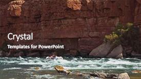  Presentation with kayak - Colorful slides enhanced with stormy over the colorado river backdrop and a wine colored foreground