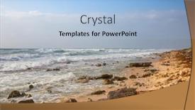  Presentation with stormy sea - Colorful slide deck enhanced with stormy-sea-on-the-southern backdrop and a light blue colored foreground