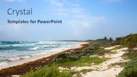  Presentation with stormy sea - PPT layouts enhanced with stormy-sea-on-the-southern background and a light blue colored foreground