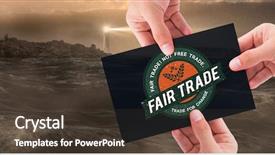  Presentation with stormy sea - Slide deck having stormy sea with lighthouse background and a tawny brown colored foreground