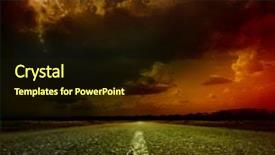  Presentation with asphalt road - Beautiful presentation theme featuring stormy skies - most asphalt road shallow depth backdrop and a wine colored foreground