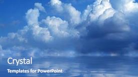  Presentation with stormy sea - Slides consisting of stormy sky above sea background and a  colored foreground