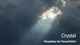  Presentation with sky - Audience pleasing presentation design consisting of stormy sky with a dramatic backdrop and a ocean colored foreground