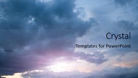  Presentation with sun breaking through clouds - Slide set featuring stormy sky with sun protruding background and a  colored foreground